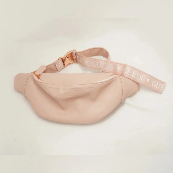Guess Jeans Pastel Baby Pink Rosegold Hardware Fanny Pack Bag Purse - Picture 1 of 2